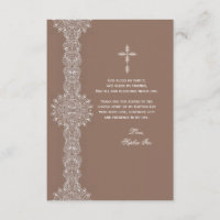 Lace Pillar Thank You Note