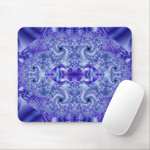 Lace Purple and White Fractal Art Mouse Mat