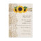 Lace, ribbon & sunflowers on burlap wedding RSVP