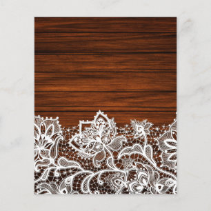 Lace & Rustic Wood Grain Scrapbook Paper
