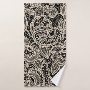 Lace seamless pattern bath towel