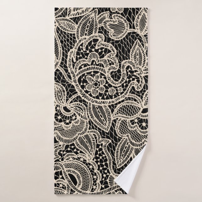 Lace seamless pattern bath towel (Bath Towel)