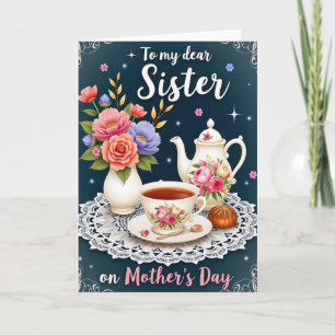 Lace Sister Mothers Day Card