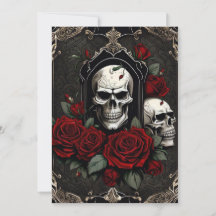 Lace Skulls and Roses Gothic Elegance Wedding