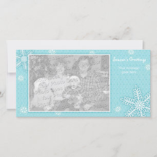 Lace Snowflakes Holiday Photo Card Template