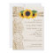 Lace & sunflowers on burlap wedding bridal shower