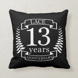 Lace Traditional wedding anniversary 13 years Cushion