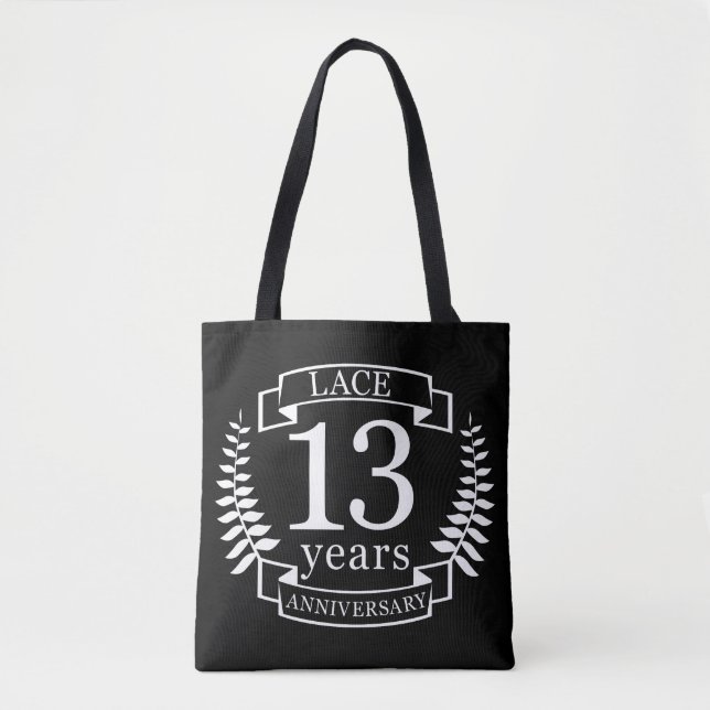 Lace Traditional wedding anniversary 13 years Tote Bag (Front)