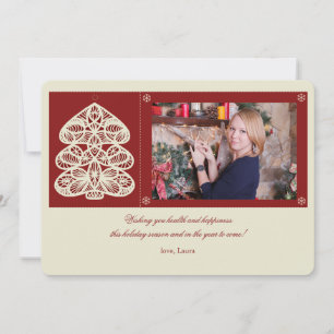 Lace Tree Photo Holiday Card
