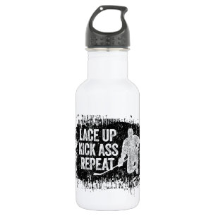 Lace Up. Repeat. (hockey) 532 Ml Water Bottle