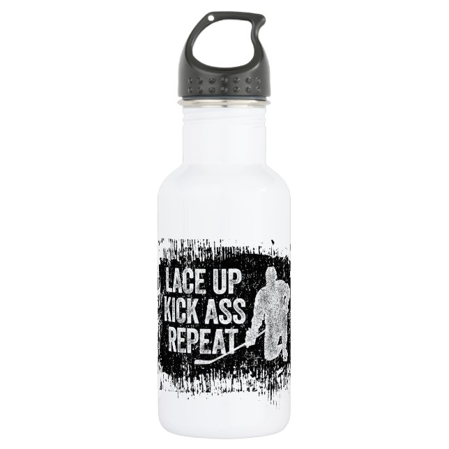 Lace Up. Repeat. (hockey) 532 Ml Water Bottle (Front)
