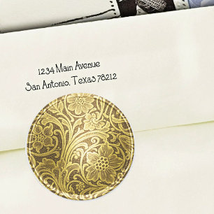 Lace Wedding Envelope Seal Gold