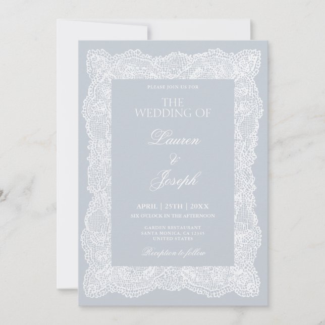 Lace Wedding Invitation (Front)