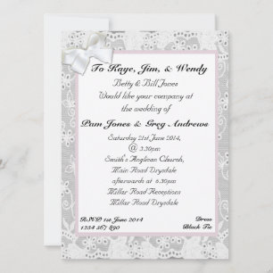 Lace Wedding invitation