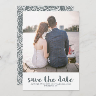 Lace Wedding Save the Date Photo