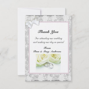 Lace Wedding thank You Invitation