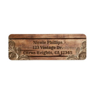 Lace Wood Rustic Vintage Western Elegant Wedding