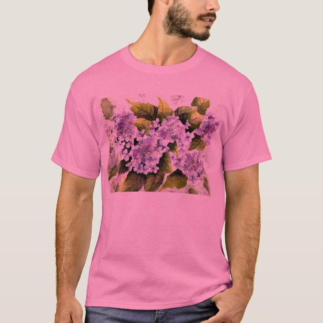 Lacecap Hydrangeas T-Shirt (Front)