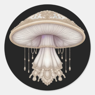 Laced Mushroom Classic Round Sticker