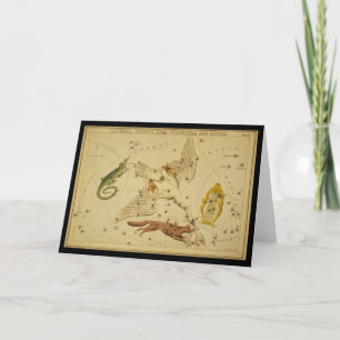 Lacerta, Cygnus, Lyra, Vulpecula and Anser Card