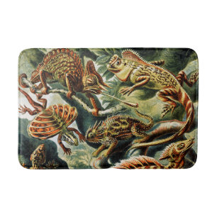 Lacertilia Lizards by Ernst Haeckel Bath Mat