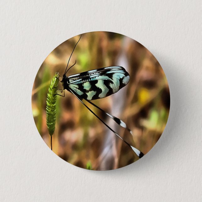 Lacewing 6 Cm Round Badge (Front)