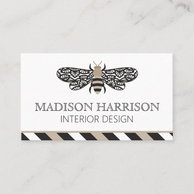 Lacewing Bee Personalised Business Cards (Front)