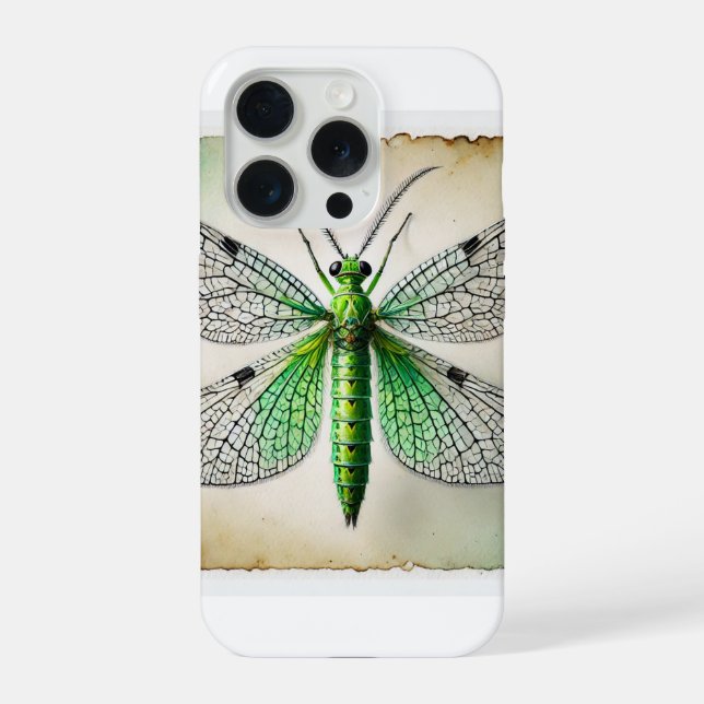 Lacewing Dorsal View 031124IREF238 - Watercolor iPhone Case (Back)
