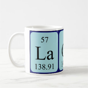 Lacey periodic table name mug