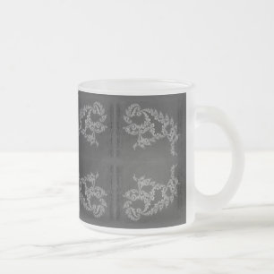 Lacey Swimmer - Black Frosted Glass Coffee Mug