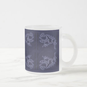 Lacey Swimmer - Navy Frosted Glass Coffee Mug