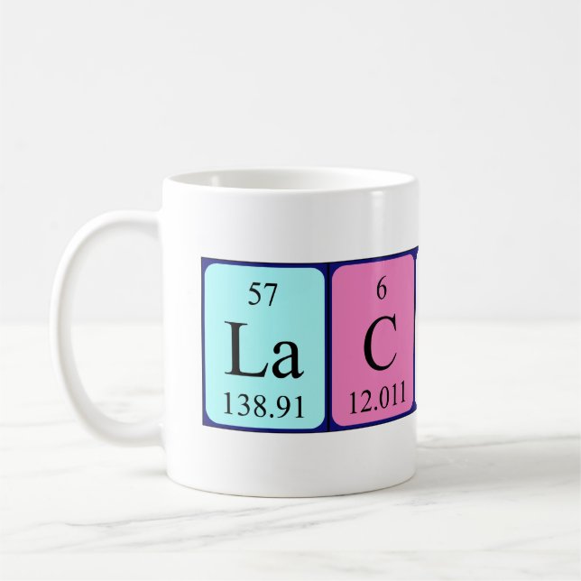 Lachlan periodic table name mug (Left)