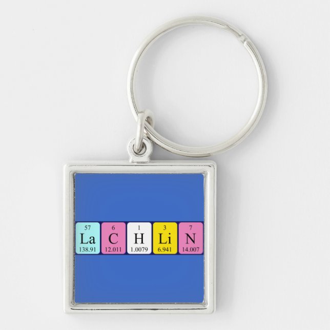 Lachlin periodic table name keyring (Front)