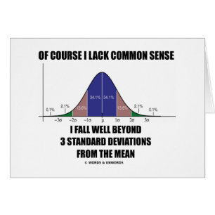 Lack Common Sense Fall Well Beyond 3 Std Devs