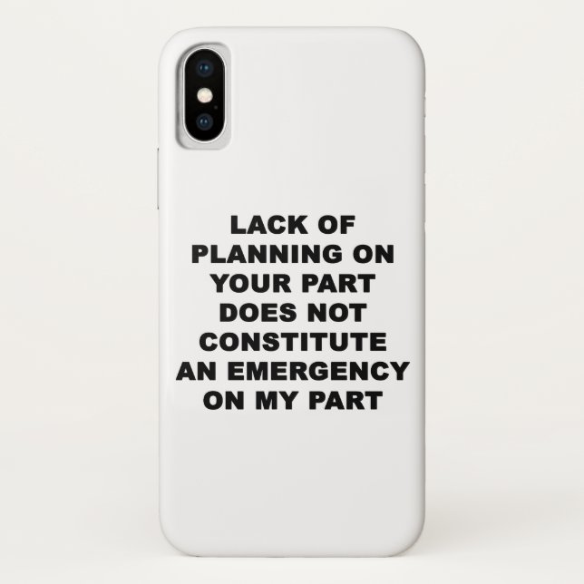 Lack of Planning Case-Mate iPhone Case (Back)