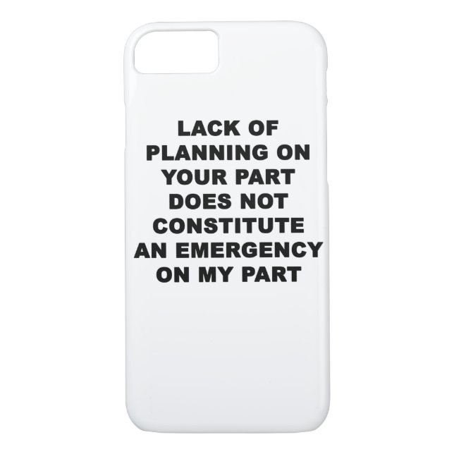 Lack of Planning Case-Mate iPhone Case (Back)