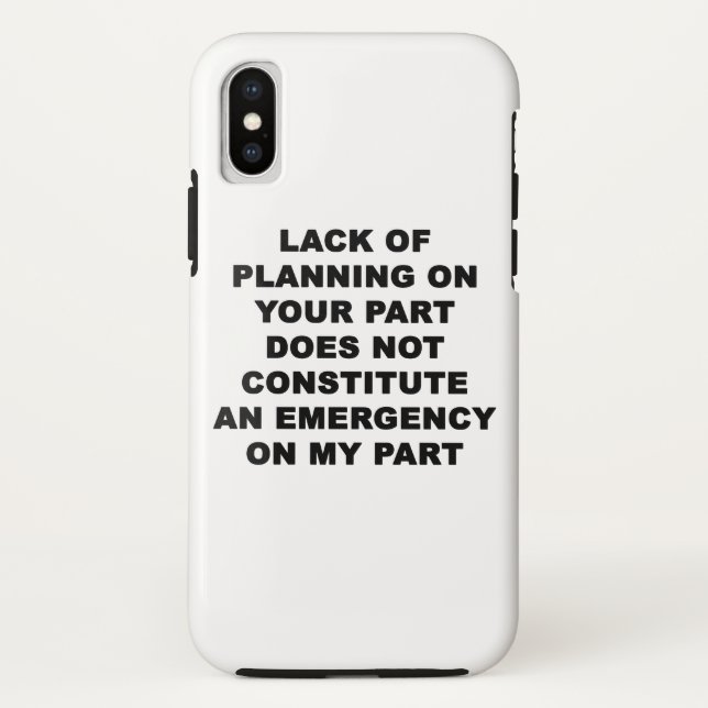 Lack of Planning Case-Mate iPhone Case (Back)