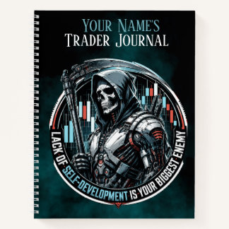 Lack of Self-Development Midnight Teal  Notebook