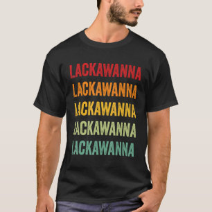 Lackawanna County Pennsylvania Rainbow Text Design T-Shirt