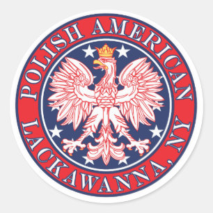 Lackawanna New York Polish Classic Round Sticker