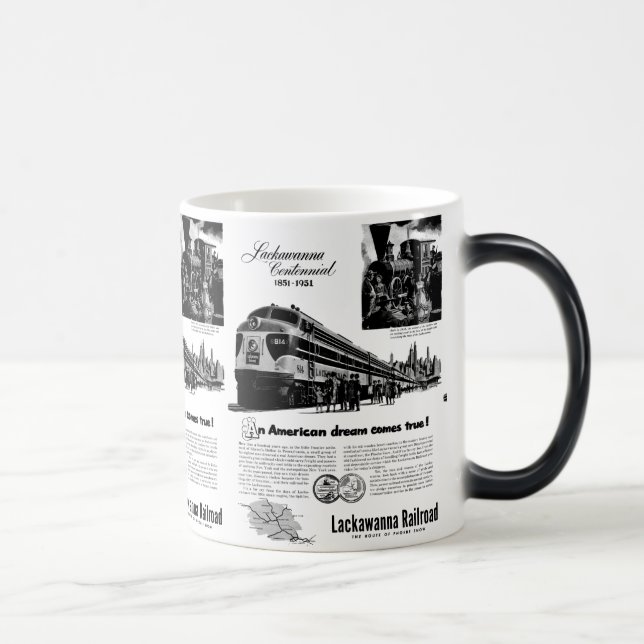 Lackawanna Railroad Centennial 1951 Magic Mug (Right)