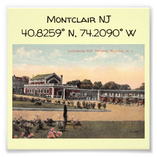 Lackawanna RR Station, Montclair NJ Vintage Photo Print
