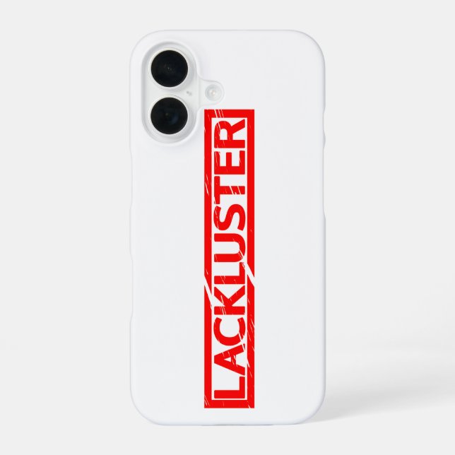 Lacklustre Stamp iPhone 16 Case (Back)
