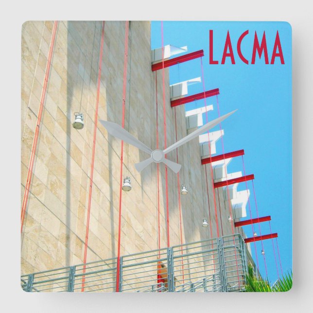 LACMA Los Angeles Museum Modern Art Photograph Squ Square Wall Clock (Front)