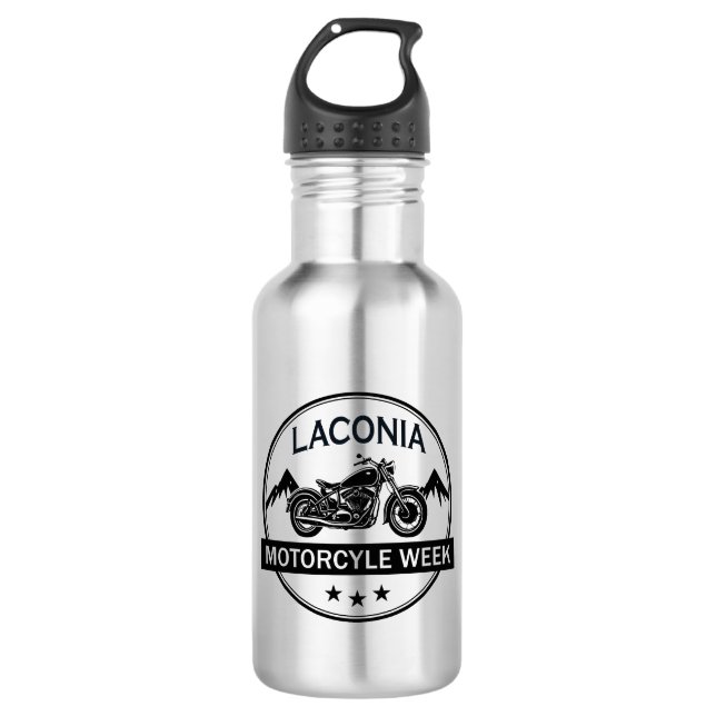 Laconia Motorcycle Week Motorbike 532 Ml Water Bottle (Front)