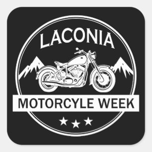 Laconia Motorcycle Week Motorbike Square Sticker