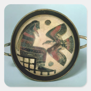 Laconian cup depicting Zeus and the eagle Square Sticker