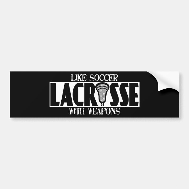 Lacrosse A Soccer Bumper Sticker (Front)