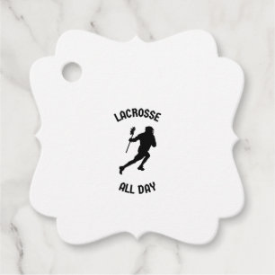 Lacrosse all day favour tags