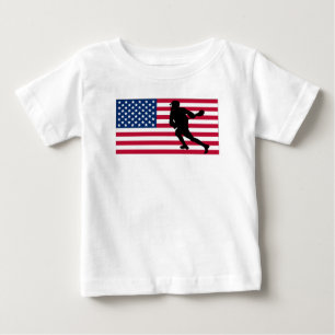 Lacrosse American Flag Baby T-Shirt